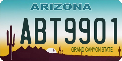 AZ license plate ABT9901