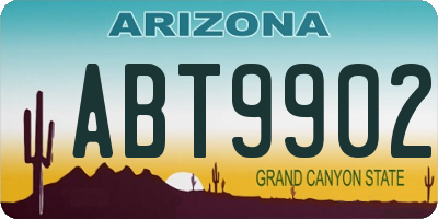 AZ license plate ABT9902