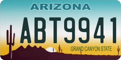 AZ license plate ABT9941