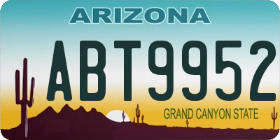 AZ license plate ABT9952