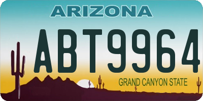 AZ license plate ABT9964