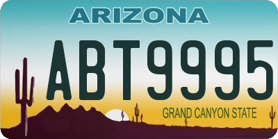 AZ license plate ABT9995
