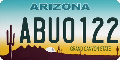 AZ license plate ABU0122