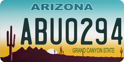 AZ license plate ABU0294