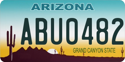 AZ license plate ABU0482
