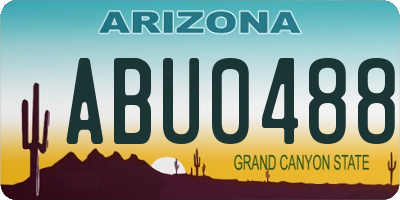 AZ license plate ABU0488