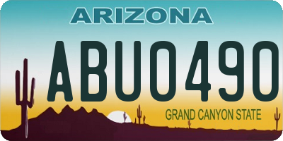 AZ license plate ABU0490