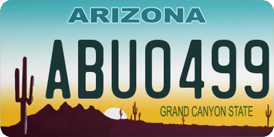 AZ license plate ABU0499