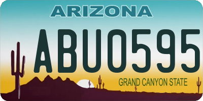 AZ license plate ABU0595