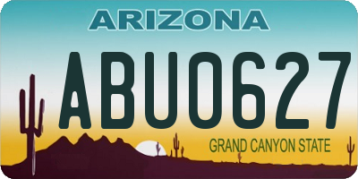 AZ license plate ABU0627
