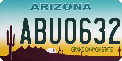 AZ license plate ABU0632