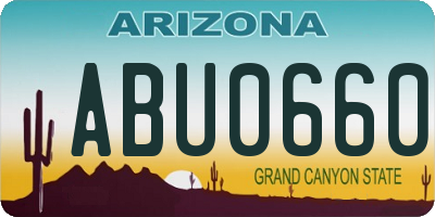 AZ license plate ABU0660