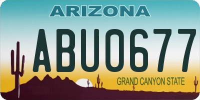 AZ license plate ABU0677