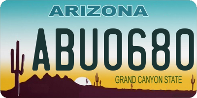 AZ license plate ABU0680