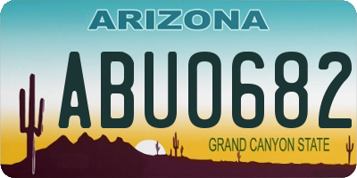 AZ license plate ABU0682