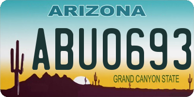 AZ license plate ABU0693