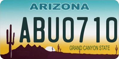 AZ license plate ABU0710