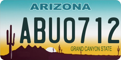 AZ license plate ABU0712