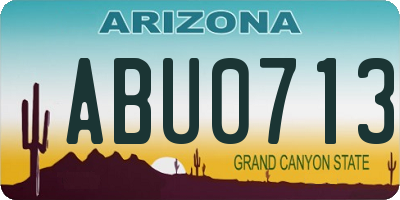 AZ license plate ABU0713