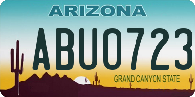 AZ license plate ABU0723