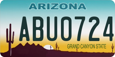 AZ license plate ABU0724