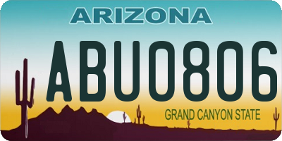 AZ license plate ABU0806