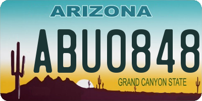 AZ license plate ABU0848