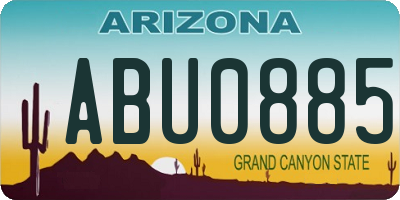 AZ license plate ABU0885
