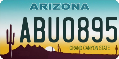 AZ license plate ABU0895