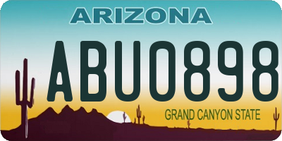 AZ license plate ABU0898