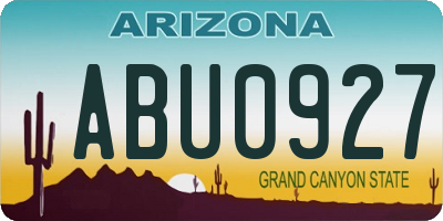 AZ license plate ABU0927