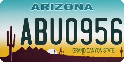 AZ license plate ABU0956