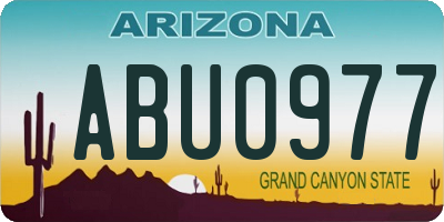 AZ license plate ABU0977