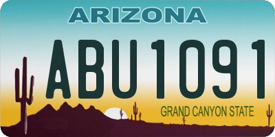 AZ license plate ABU1091