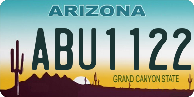AZ license plate ABU1122