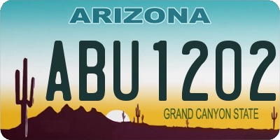 AZ license plate ABU1202