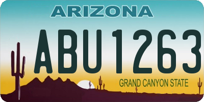 AZ license plate ABU1263