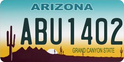 AZ license plate ABU1402