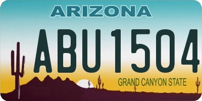AZ license plate ABU1504