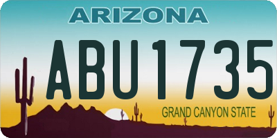 AZ license plate ABU1735