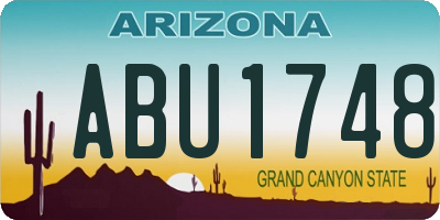 AZ license plate ABU1748