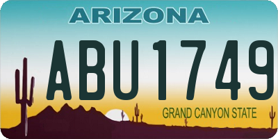 AZ license plate ABU1749