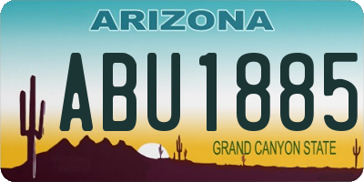 AZ license plate ABU1885
