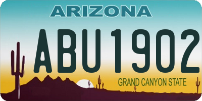 AZ license plate ABU1902