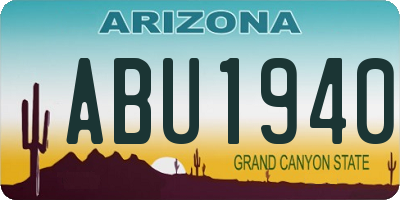 AZ license plate ABU1940