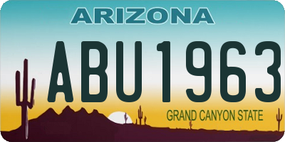 AZ license plate ABU1963