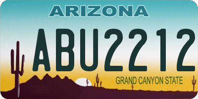 AZ license plate ABU2212