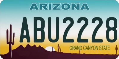 AZ license plate ABU2228