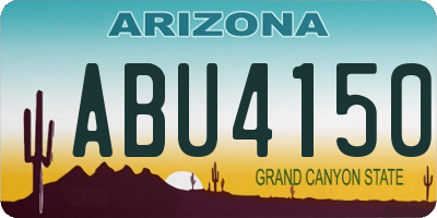AZ license plate ABU4150