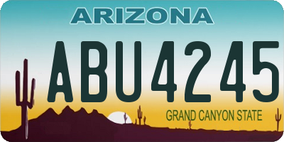 AZ license plate ABU4245